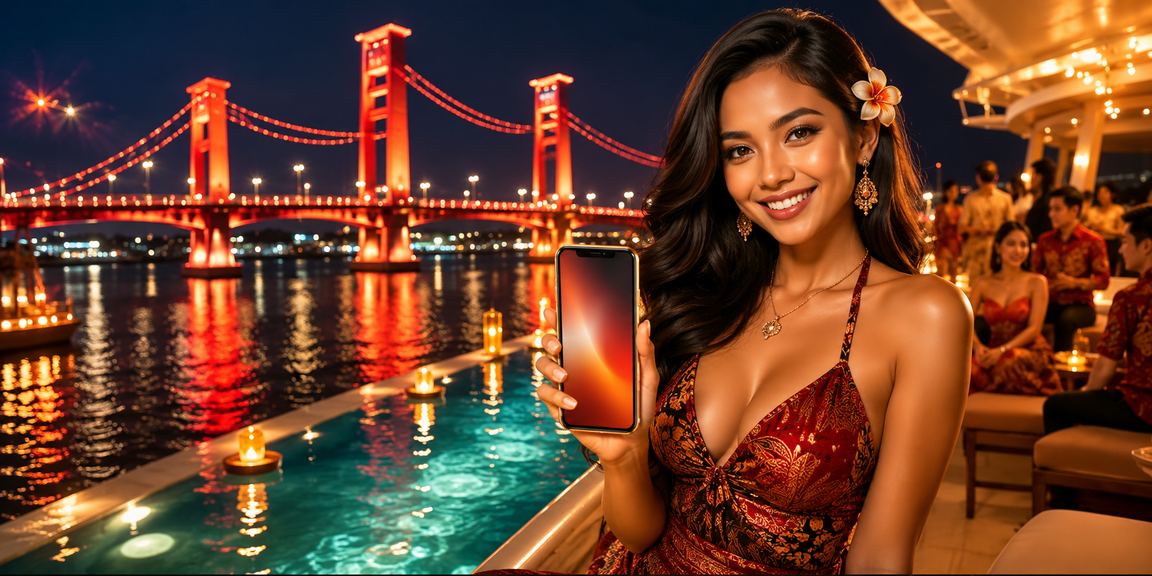 Bonus dan hadiah reward di suasana pasar malam Vietnam yang meriah dan penuh warna
